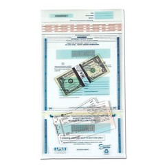 Pm Company PMC58008 Dual Deposit Money Bag 11×15 6 Mil Clear 100/pack
