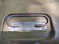Vintage ASCO Art Steel Co New York OD Olive Drab Metal Safe Deposit Box NO KEY