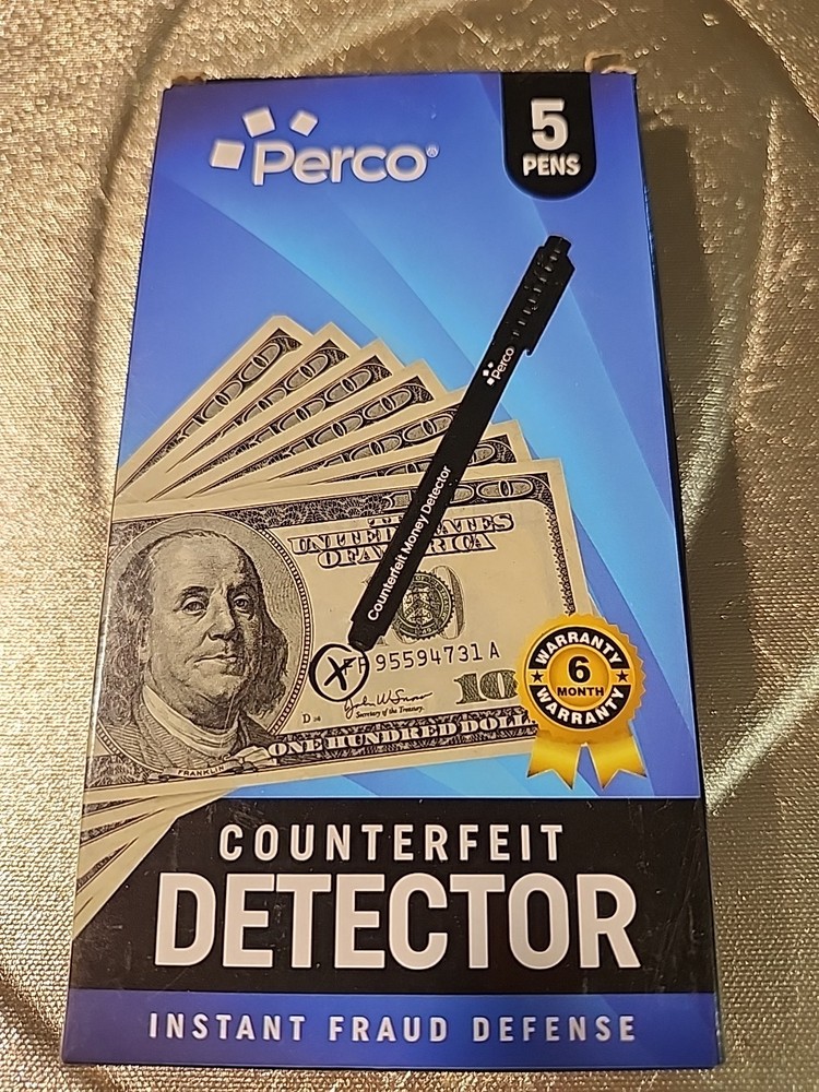 5 Pack Counterfeit Money Detector Pen Marker Fake Dollar Bill Currency Check NIB