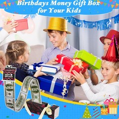 XANGNIER 4pcs Birthday Surprise Money Pull Pouch with 2 Digital Stickers,Cash…