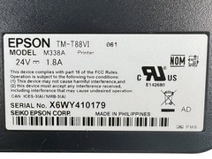 Epson TM-T88VI POS Compact Thermal Receipt Printer LAN USB No Adapter
