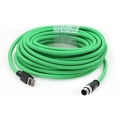 4 Pin Ethernet Cable D-Coded to RJ45 Cat5e for Barcode Reader Sensor 15m PoE