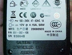 Intermec 50W Power Supply Adapter 12V 4.15A 120V Barcode Charger 851-082-106 New