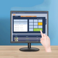 15″ Touch Screen LCD Display Monitor, Touch Screen Cash Register with POS Stand
