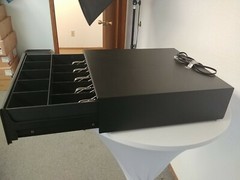 POS Deluxe Cash Drawer SAM4s CRS-93 -24V Black New in Box Factory Warranty