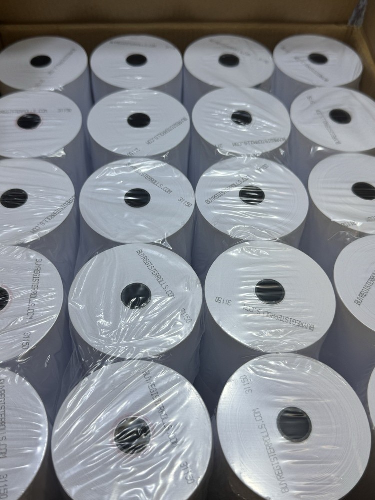 QTY=40: BUYREGISTERROLLS 31150 3″ 1-Ply x 150′ 76mm Width x 2.85 Inches Diameter