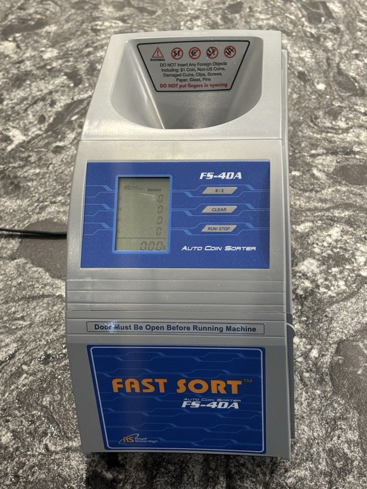 Royal Sovereign FS-4DA Fast Sort Digital Coin Sorter Machine – Works Great READ