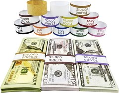 600pcs Money Bands for Cash – Self-Adhesive Money Wrappers for Bills, Currency S
