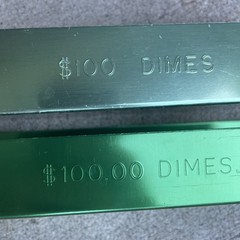 Lot Of 2 $100 Dimes Aluminum Coin Trays MMF & Abbott Coin Counter