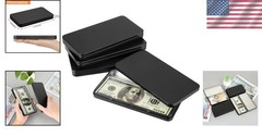 4 Pack Metal Rectangular Cash Box with Lid, Money Holder for Coins, Jewelry & St