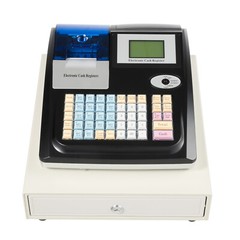 Electronic POS System Cash Register LED Display For Retail W/ Drawer 48 Keys US