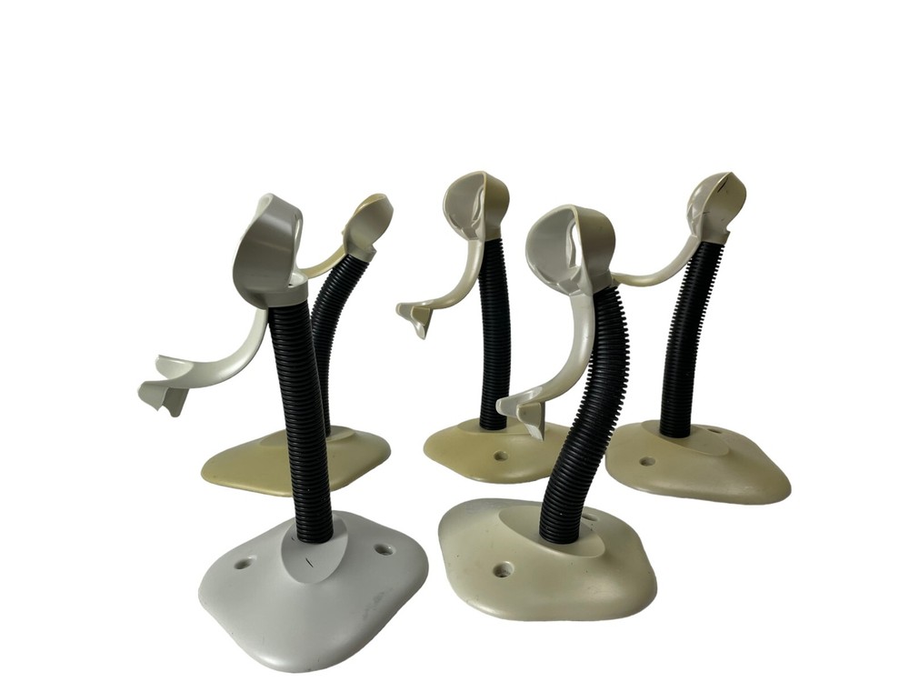 (Lot of 5)GOOSENECK BARCODE SCANNER STAND BEIGE #11-51384 – USED