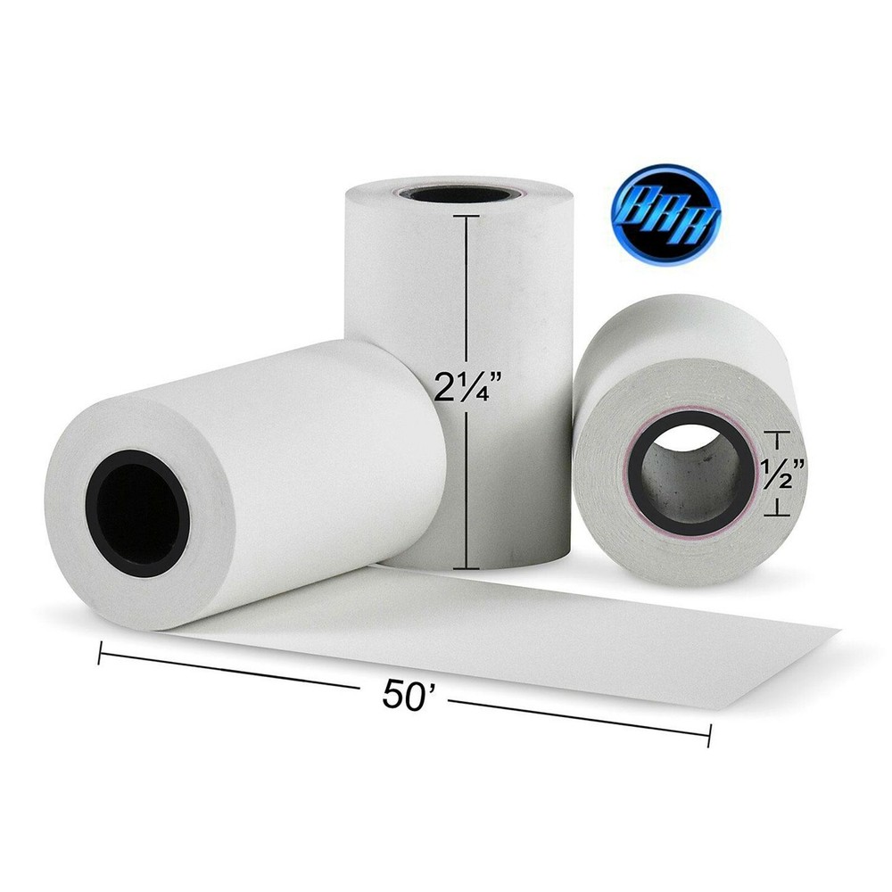 2 1/4″ x 50′ THERMAL CREDIT CARD ROLLS – vx520 Thermal Paper – ict220 / ict250