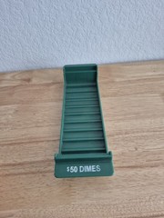 $50 Dimes Bank Plastic Coin Green Tray Corprate Express CEB81002