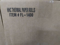 (50 Rolls) HHC Thermal Paper Rolls 4-5/16″ OD, 3/4″ ID, 150′ Length, #FL-1400