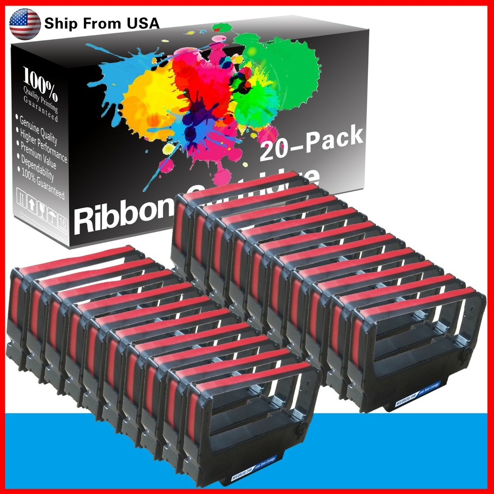 20 PK ERC 30/34/38 Black Red Ribbon For M133A M188B M270 PM-300 TM-200-UB