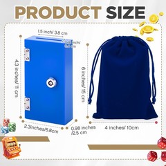CroBlissful 1 Pack Acrylic Money Bank Box for Gambler, Winners Portable Safe …