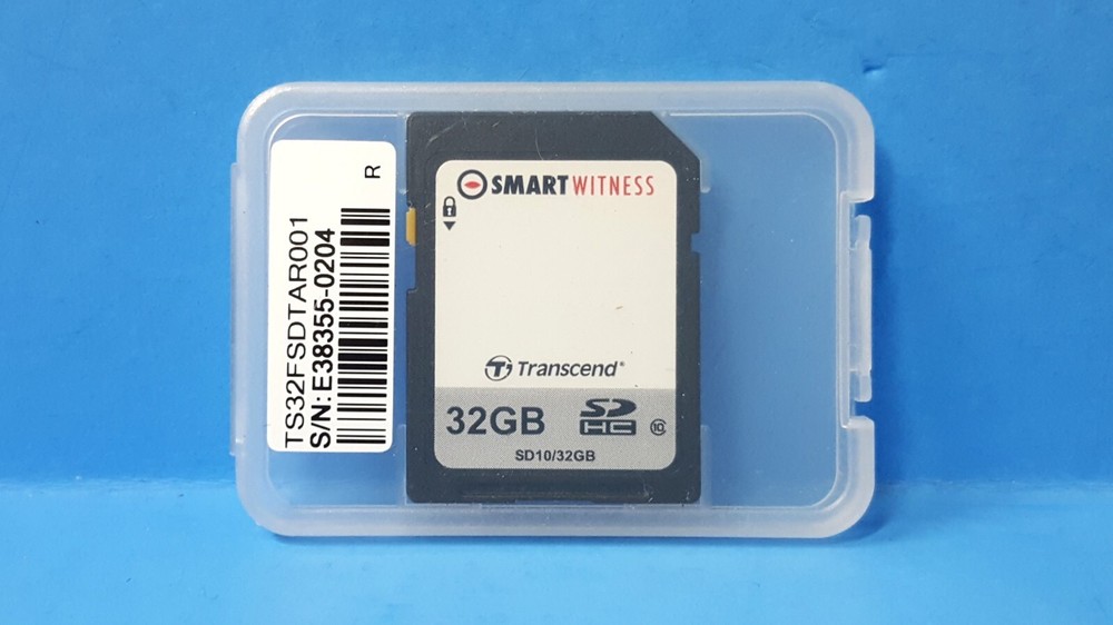 ( 1 pc) SD Memory Card, 32GB, Transcend, Smart Witness, SDHC Class 10