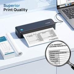 D820 Thermal Printer Paper 8.5 x 11 Inch, Continuous Thermal Paper Roll, US L…
