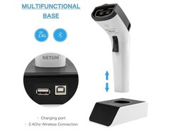 NETUM Fashionable Bluetooth Wireless 1D Barcode Scanner White DS5000