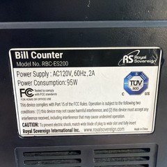 Royal Sovereign RBC-ES200 Money Counter Fake Bill Detection UV MG Cash Counter