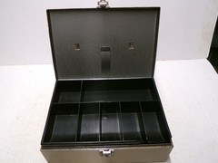 Metal Cash Box Removeable Tray