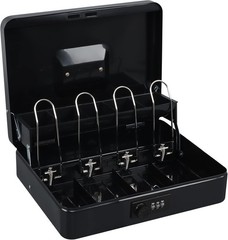 Cash Box with Money Tray and Combination Lock,Tiered, Cantilever Design,4 Bil…