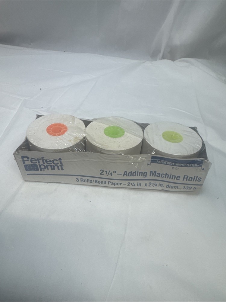 Adding Machine Paper Rolls 2-1/4″x130′ Lot Of 3.