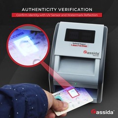 Cassida Currency Counterfeit Detector Dark Blue ID UV Light Verification Device