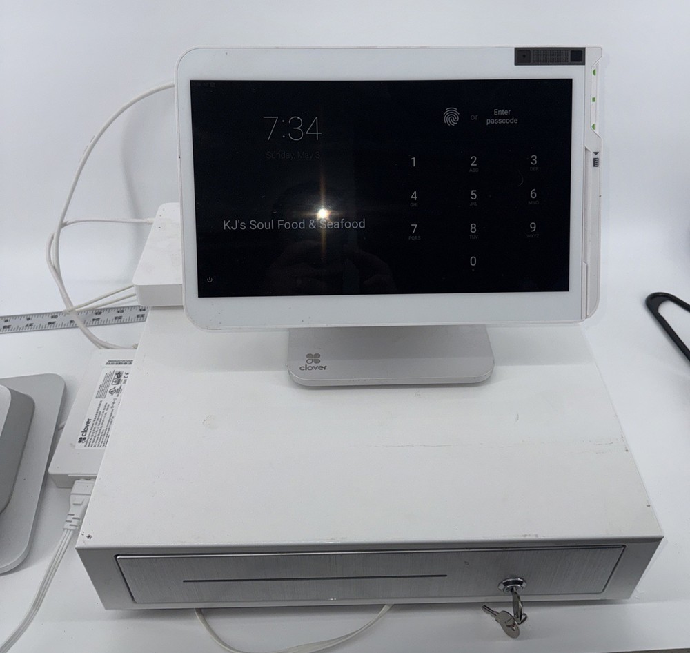 Clover Station Solo C501 POS system /w Cash Drawer As Is For Parts*merchant Lock