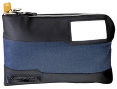 Locking Zippered BANK MONEY BAG 2 Keys BLUE cash Night Deposit MASTER LOCK 7120D