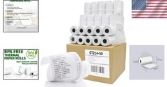 Clear Print Thermal Paper Roll 2.25 Inch x 50 Feet 50 Rolls Biodegradable