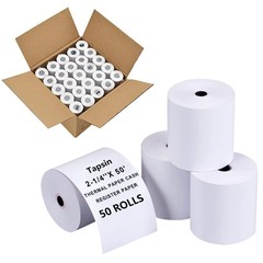 2-1/4” X 50′ Thermal Receipt Paper – Credit Card Paper Rolls Thermal – Cash …