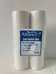 Alliance Cash Register Rolls 1 Ply Bond 10 Pack New Sealed