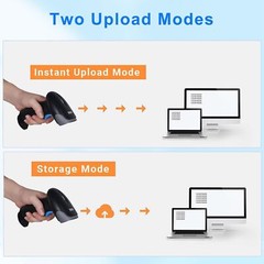 1D 2D QR Barcode Scanner Wireless Handheld Cordless Bar Codes Reader with 200…