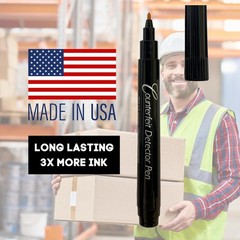 Authentic US-Made Counterfeit Detection Pen, 50 Pack