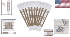 Self-Adhesive Bill Wrappers Currency Straps Brown $5000 for Fast Billing
