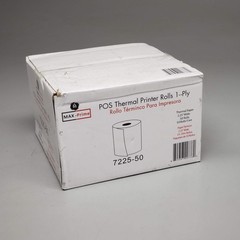 MAX-PRIME (50 Rolls) POS Thermal Printer Rolls 1-Ply 2.25″x50′ 7225-50