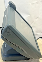 Micros Workstation 5A POS 400814-101 Terminal & Stand & Fingerprint Identifier