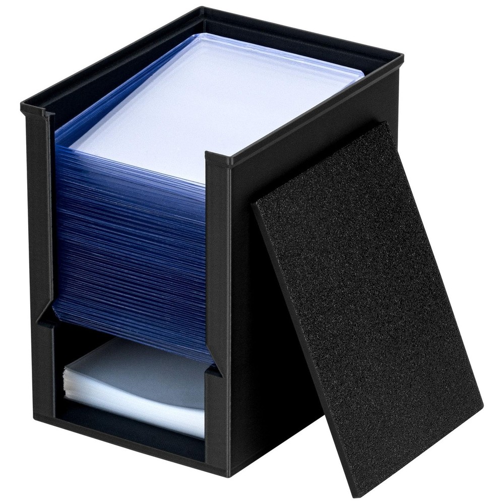 Toploader Dispenser & Penny Sleeve Holder – Dual Compartment Holds 250 Penny …
