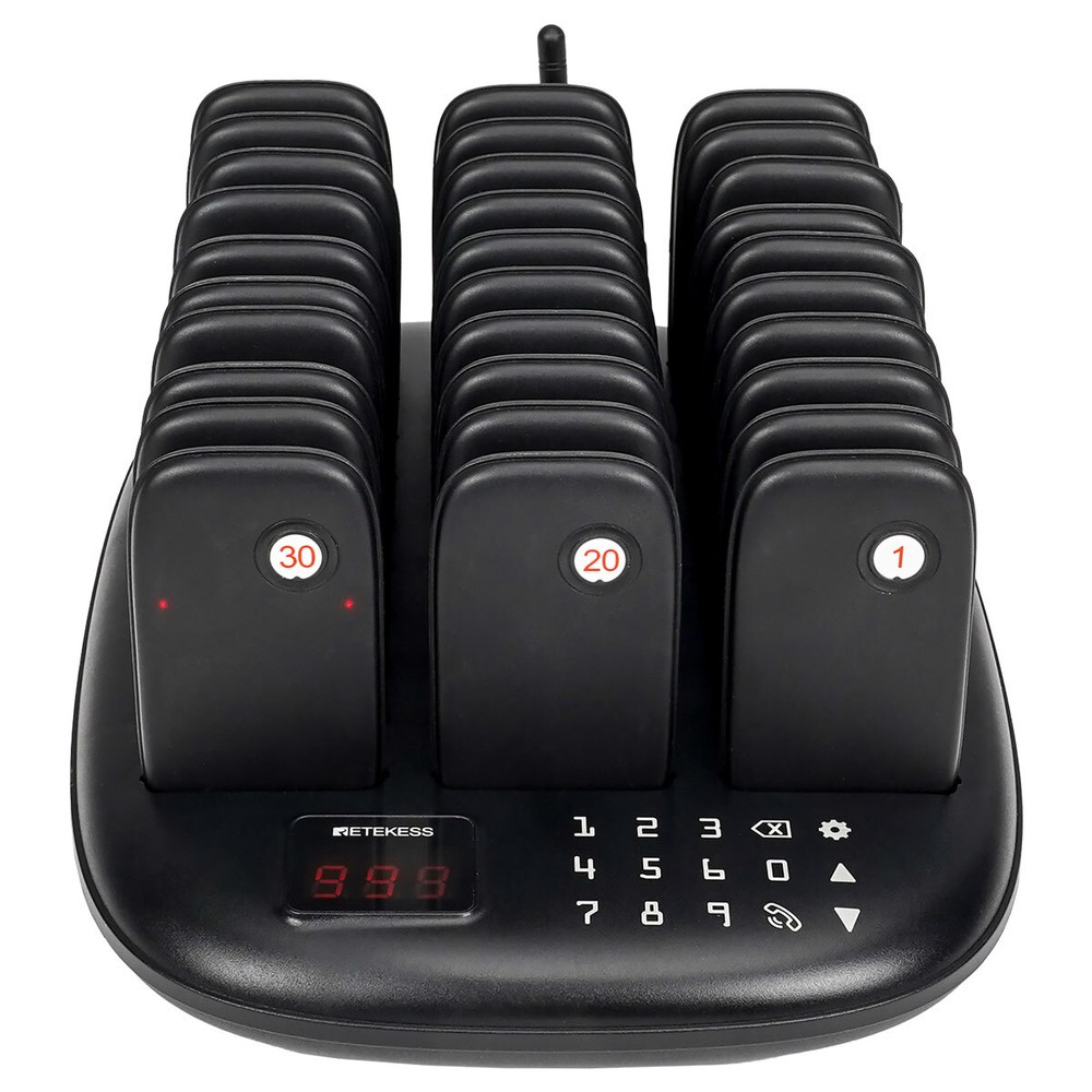 Retekess TD175P Restaurant Pager Calling Queuning System 30 Buzzer Cafe Bar Club