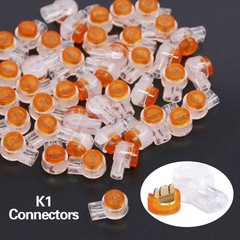 Hilitchi 200-Pcs Data Phone Wire Butt Splice 2/3 Ports UY/UR/UB Crimp Termina…