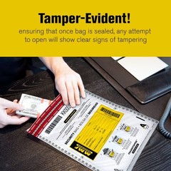 MMF Industries Cash Transmittal Bags | 12W x 16H | Pack of 100 | Unique Alphanum