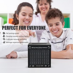 100 Day Money Saving Box, Unbreakable $5,050 Wooden Savings Challenge Box Sav…