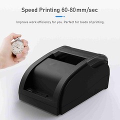 1-Thermal Receipt Printer USB BT Connection 60-80mm/s Desktop Thermal Printer