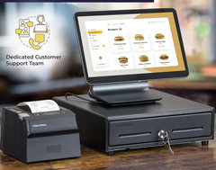 NEW 13in Electronic Cash Register Drawer POS System 4 Bill 5 Coin Tray Black