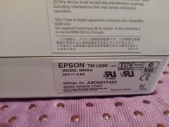 Epson TM-U295 Slip Printer with power and printer cords