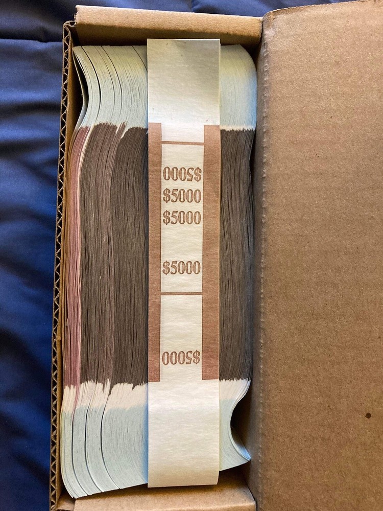 1000 – $5000.00 SELF SEALING CURRENCY STRAPS MONEY BILL BANDS STRAP
