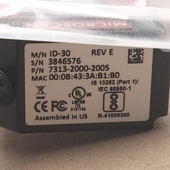 Omron 7313-2000-2005 Barcode Scanner,600mA @ 5VDC, 3-Input/Output,10fps Standard