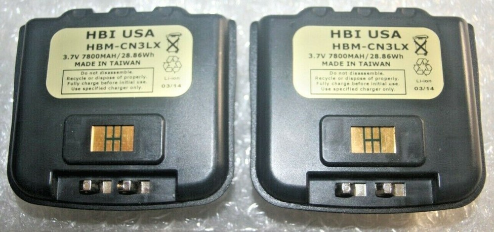 One Intermec CN3, CN4, 3.7v 7800mAH, 28.86Wh, HBM-CN3LX Li-Ion Extended Battery